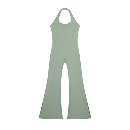 DUGGAN Women's Halter Flared Jumpsuit