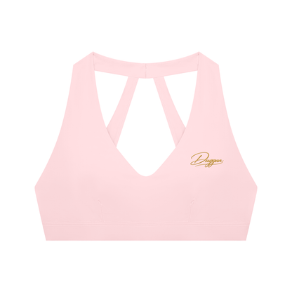DUGGAN Women's Halter Cropped Sports Bra