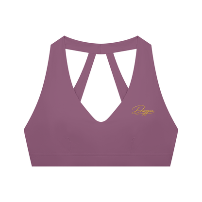 DUGGAN Women's Halter Cropped Sports Bra