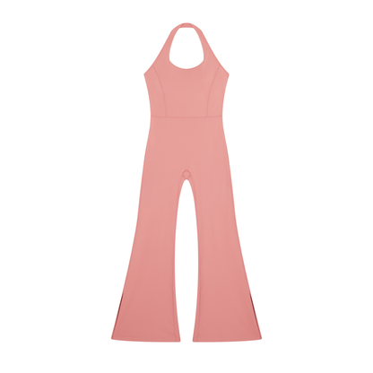 DUGGAN Women's Halter Flared Jumpsuit