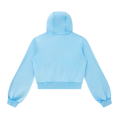 DUGGAN Women's Vintage Wash Full Zip Hoodie