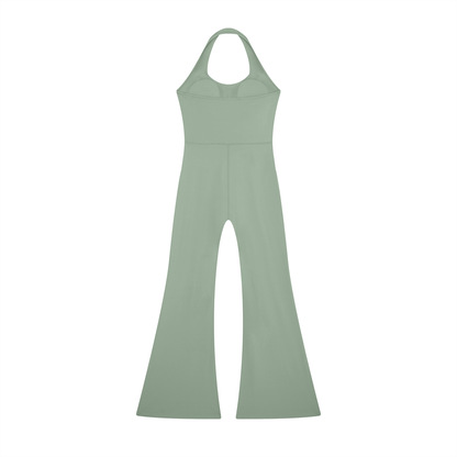 DUGGAN Women's Halter Flared Jumpsuit