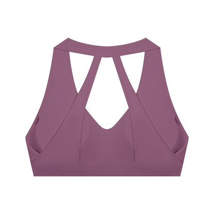 DUGGAN Women's Halter Cropped Sports Bra