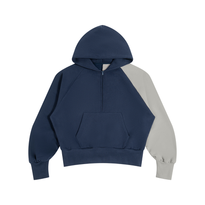 DUGGAN Unisex Color-Block Fleece Hoodie