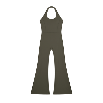 DUGGAN Women's Halter Flared Jumpsuit
