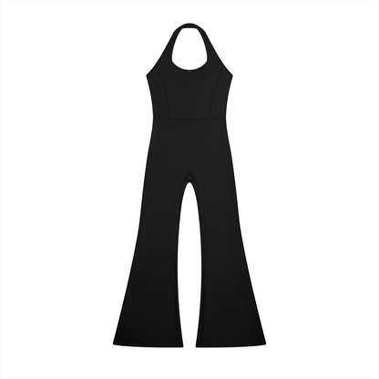 DUGGAN Women's Halter Flared Jumpsuit