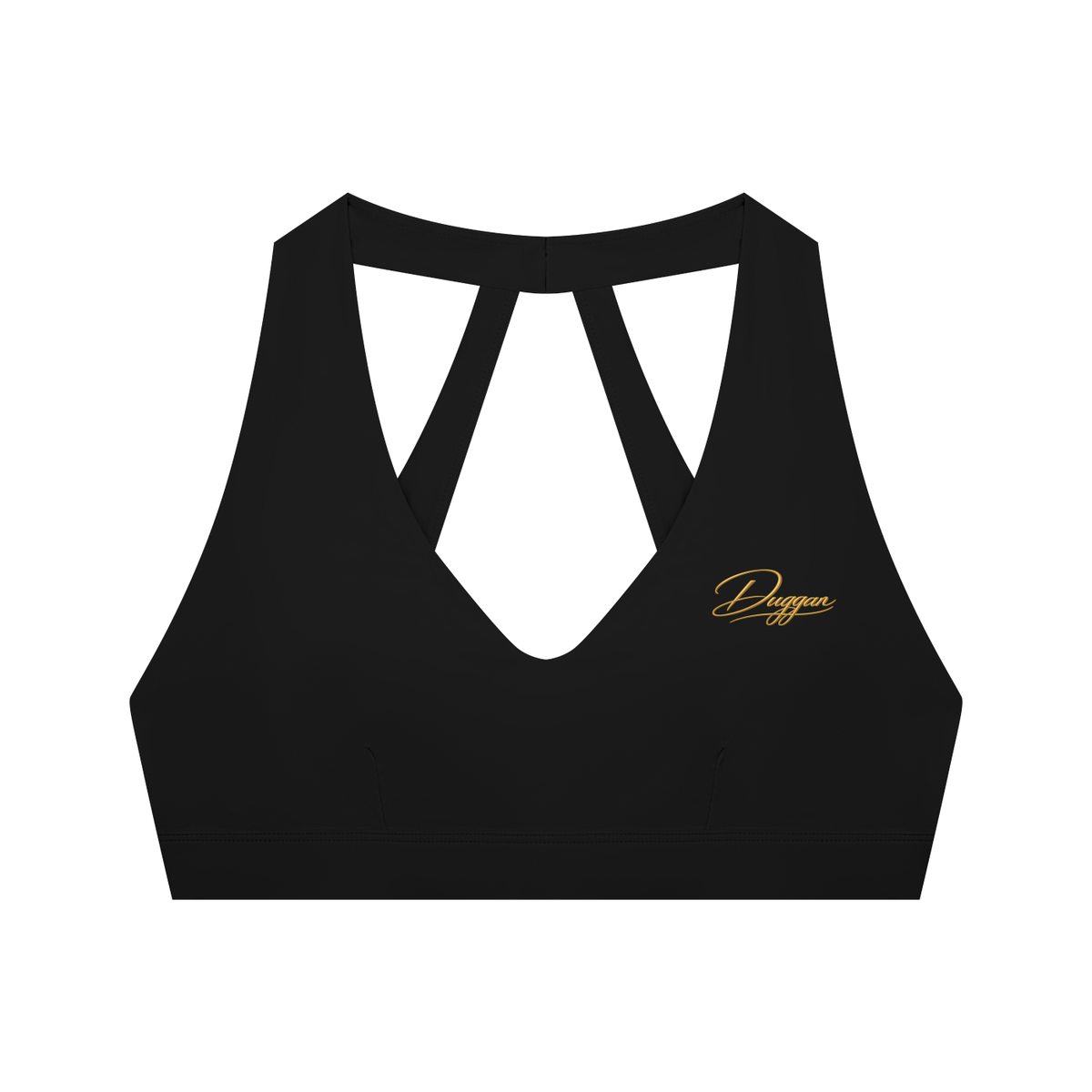 DUGGAN Women's Halter Cropped Sports Bra