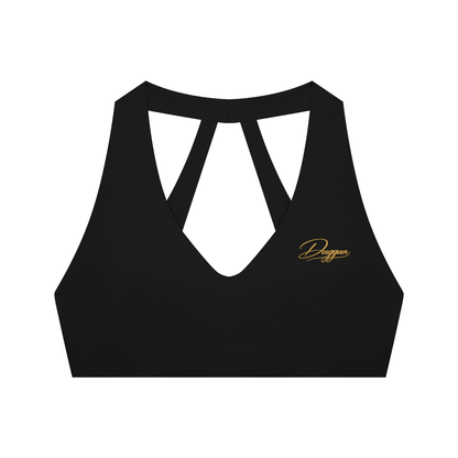 DUGGAN Women's Halter Cropped Sports Bra
