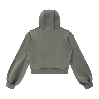 DUGGAN Women's Vintage Wash Full Zip Hoodie