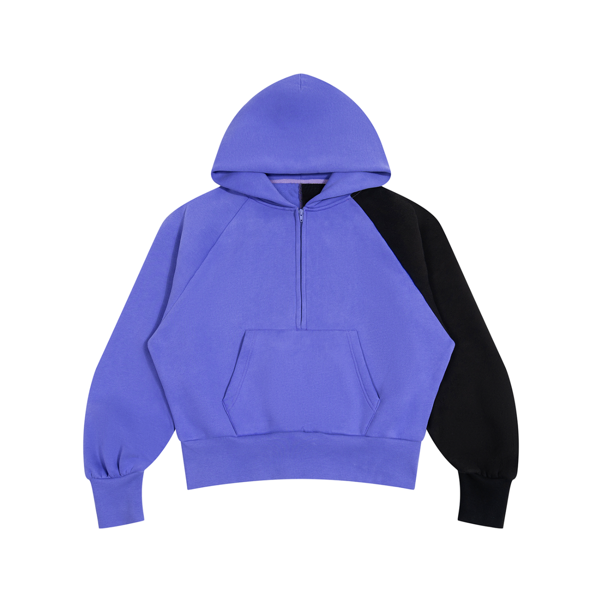 DUGGAN Unisex Color-Block Fleece Hoodie