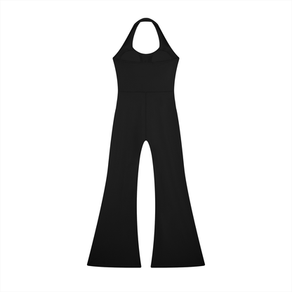 DUGGAN Women's Halter Flared Jumpsuit