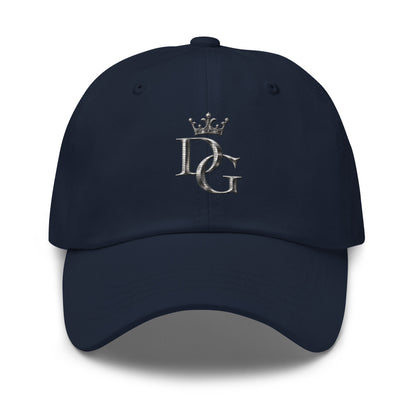 Classic Embroidered Cotton Dad Hat, in Navy, front view