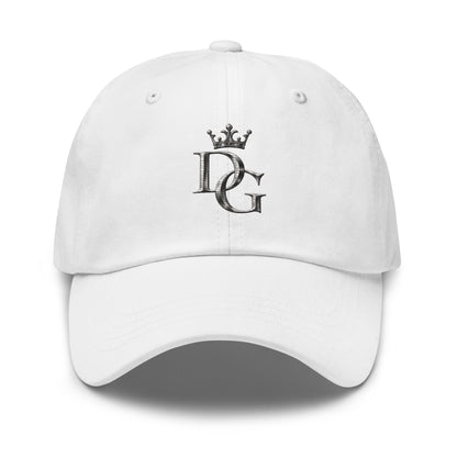 Classic Embroidered Cotton Dad Hat, in White, front view