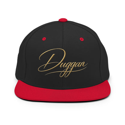 Classic Embroidered Snapback Cap, in Black Red, front view