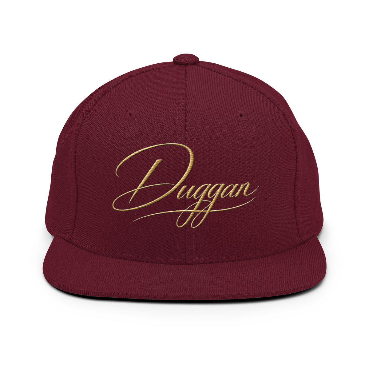 Classic Embroidered Snapback Cap, in Maroon, front view