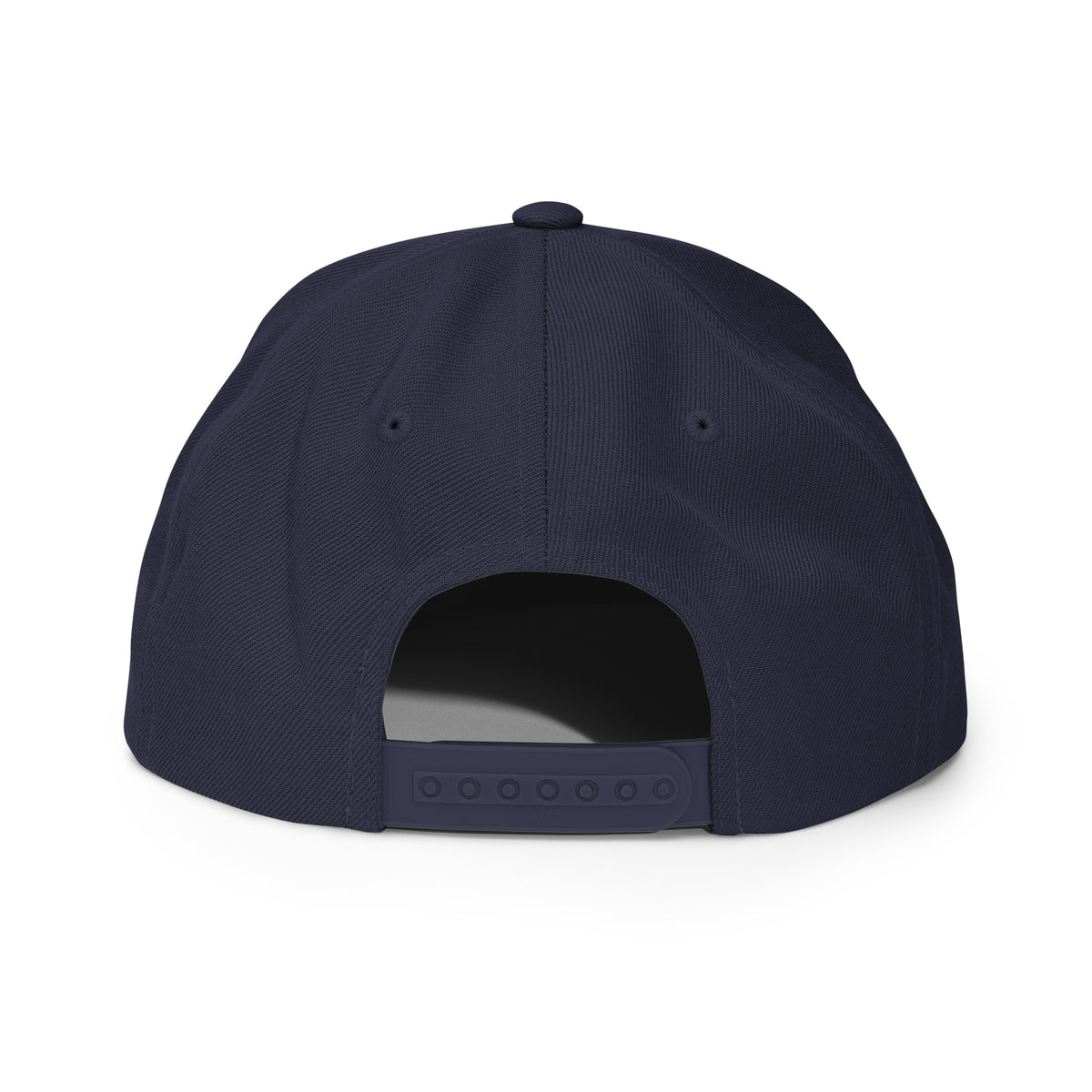 Classic Embroidered Snapback Cap, in Navy, back view