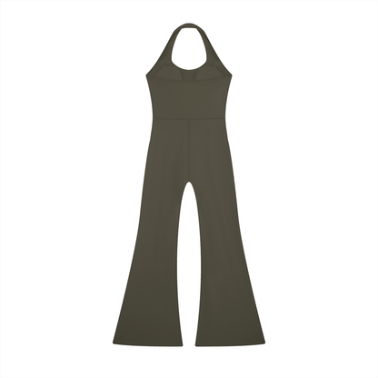 DUGGAN Women's Halter Flared Jumpsuit
