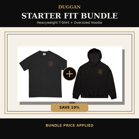 DUGGAN Starter Fit Bundle - Heavyweight T-Shirt and Oversized Hoodie, save 10%
