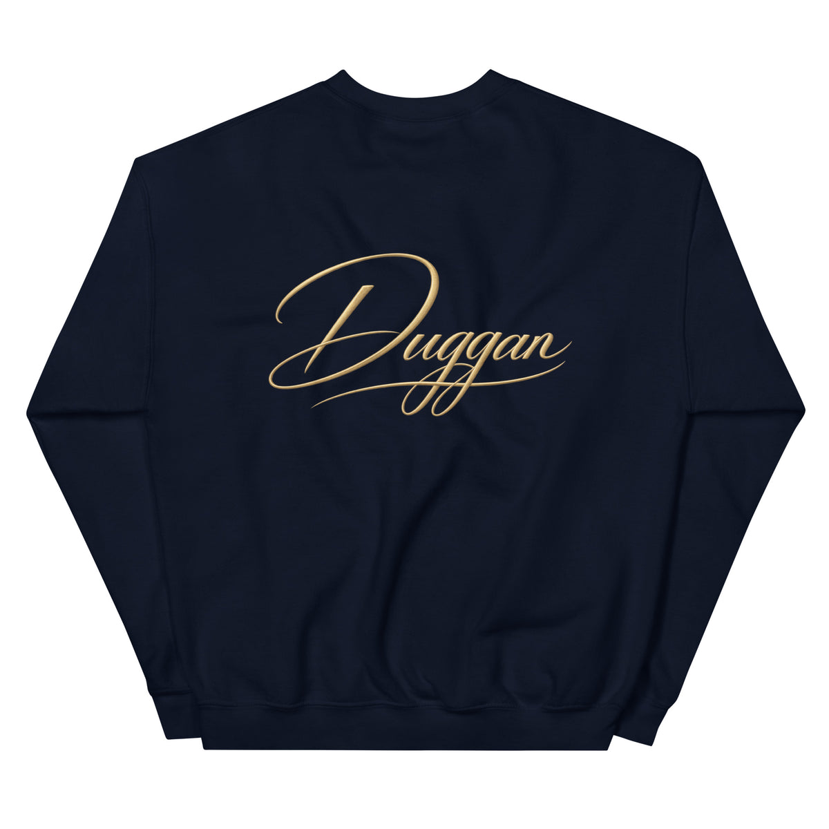Premium Unisex Crewneck Sweatshirt, in Navy, back view