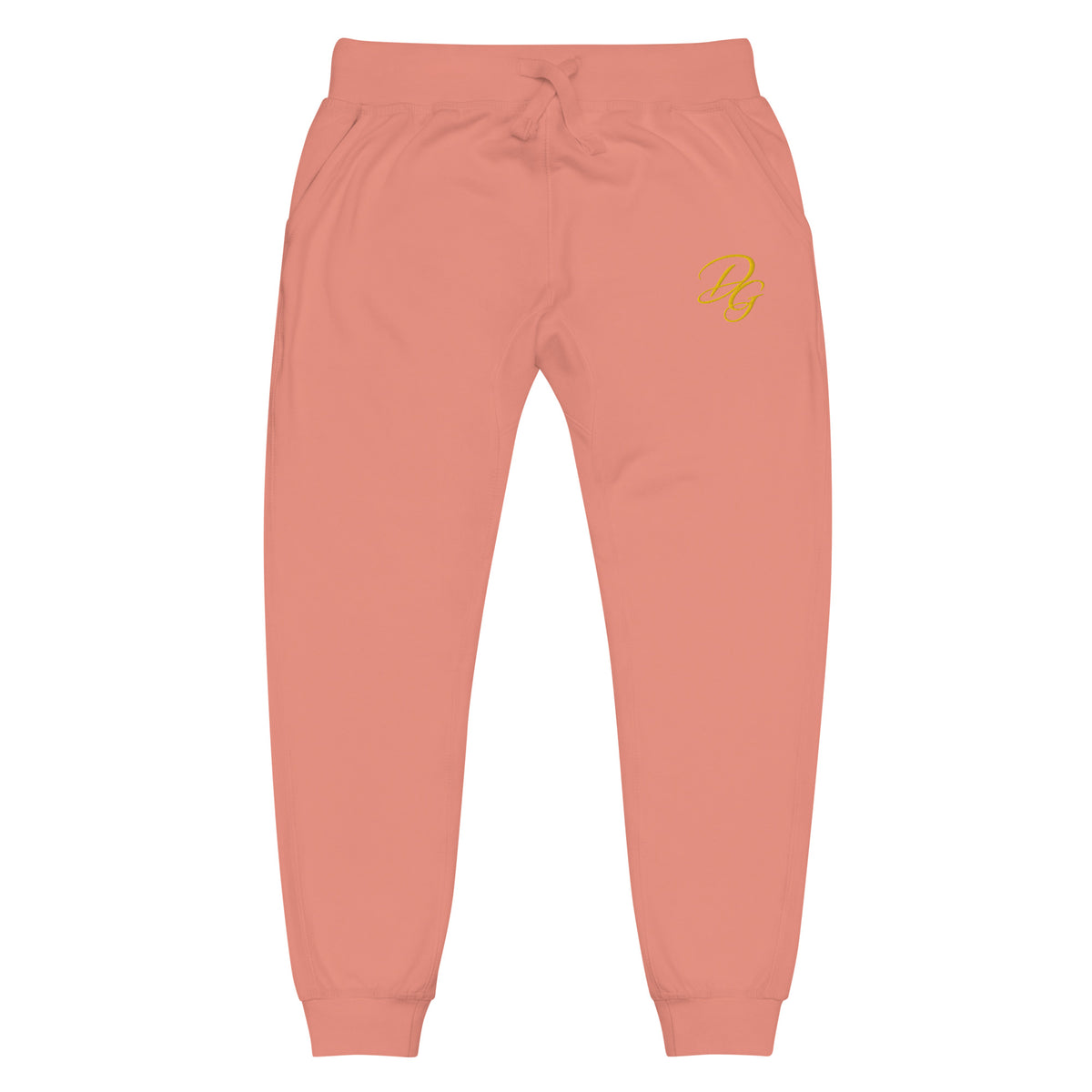 Unisex Fleece Sweatpants, in Dusty Rose, front view