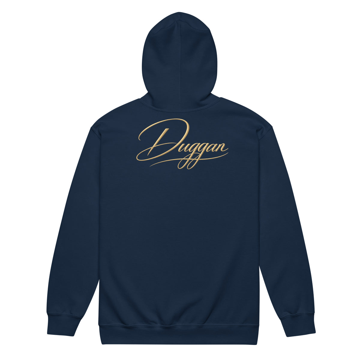 Premium Heavy Blend Zip Hoodie, in Navy, back view
