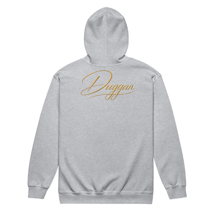 Premium Heavy Blend Zip Hoodie, in Sport Grey, back view